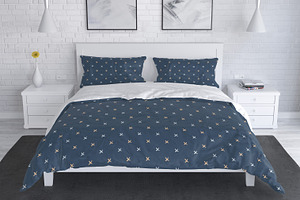 Bedroom And Bed Linen Mockup Set