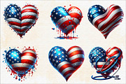 Watercolor Patriotic Heart Sublimat, an Illustration by SVGArt (Thumbnail 8 of 8)