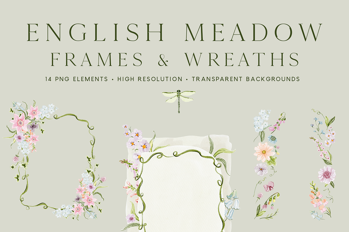 Wildflower Garden Watercolor Set, a Decorative Illustration by Karma (Photo 3 of 15)