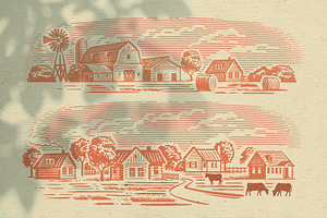 Vintage Village Vector. Vol2.