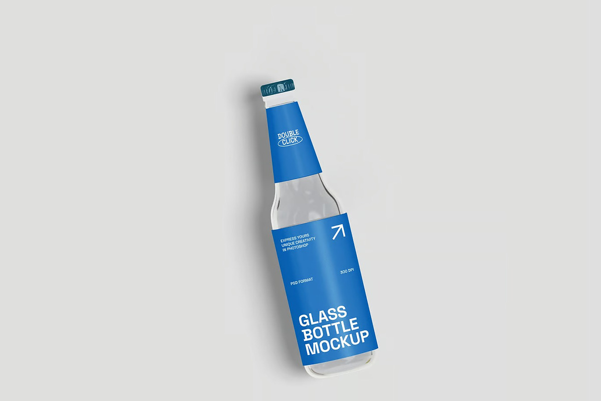 Glass Bottle Mockup, a Packaging Mockup by renderstockmarket (Photo 2 of 4)