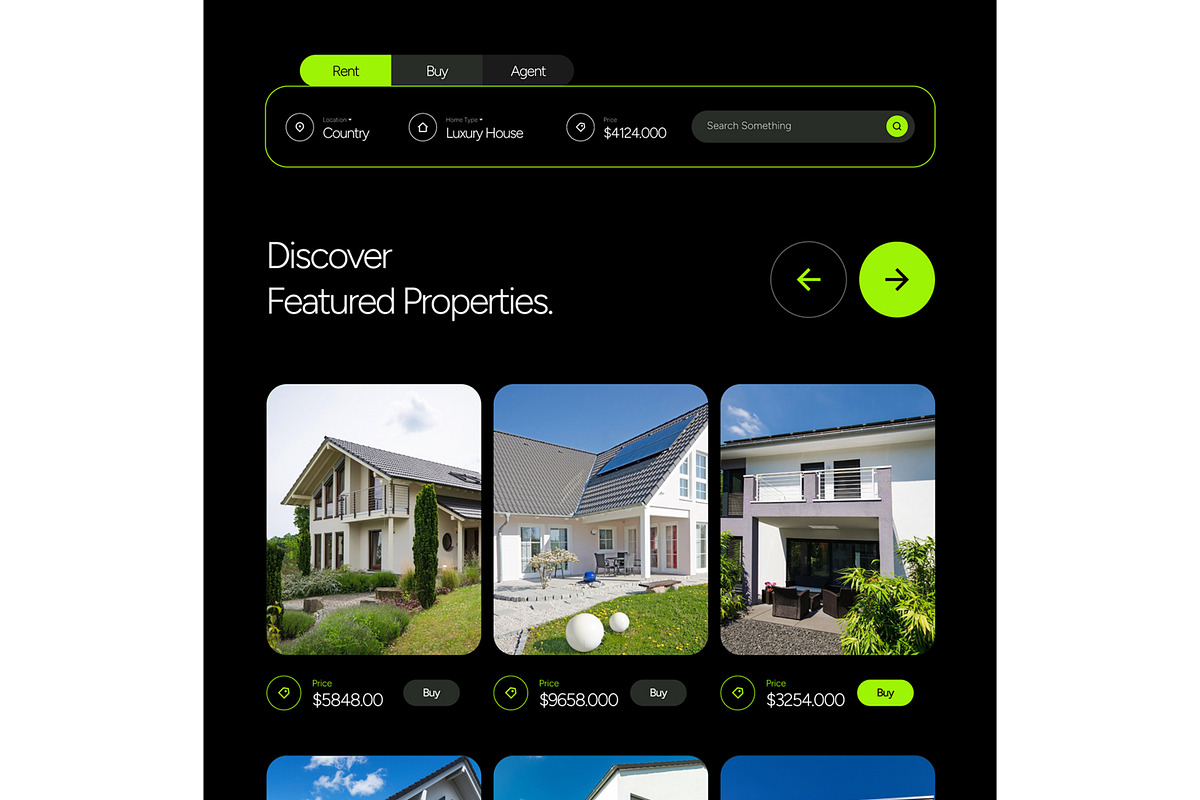 Real Estate Page UI Template, an UI Kit Template by CreativeShaper (Photo 3 of 6)