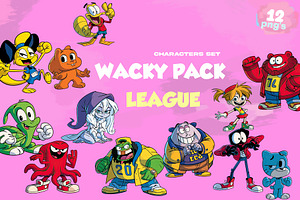 WACKY PACK LEAGUE PNG SET
