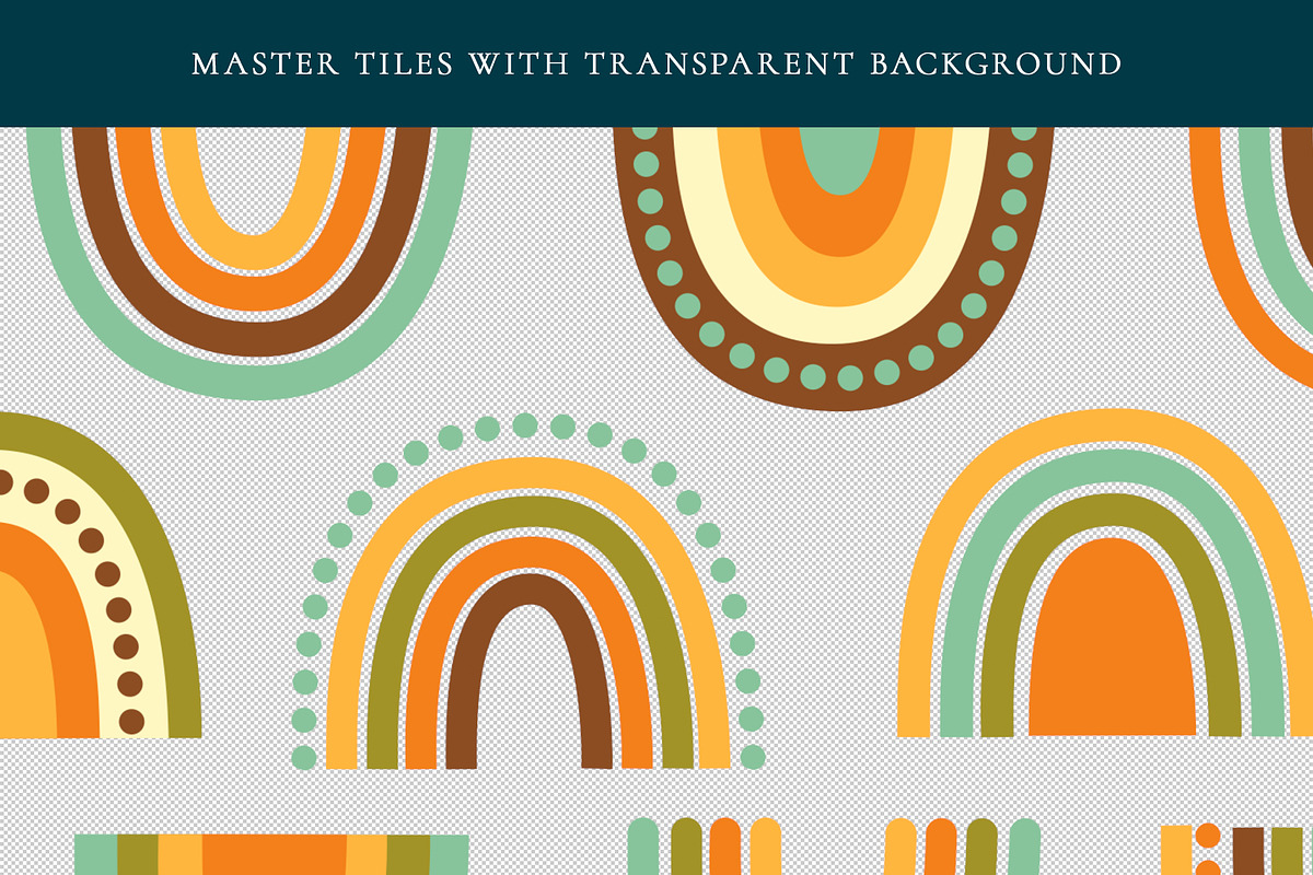 Rainbow Elements & Patterns Set #01, a Pattern Graphic by Olga Begak Art & Design (Photo 4 of 6)