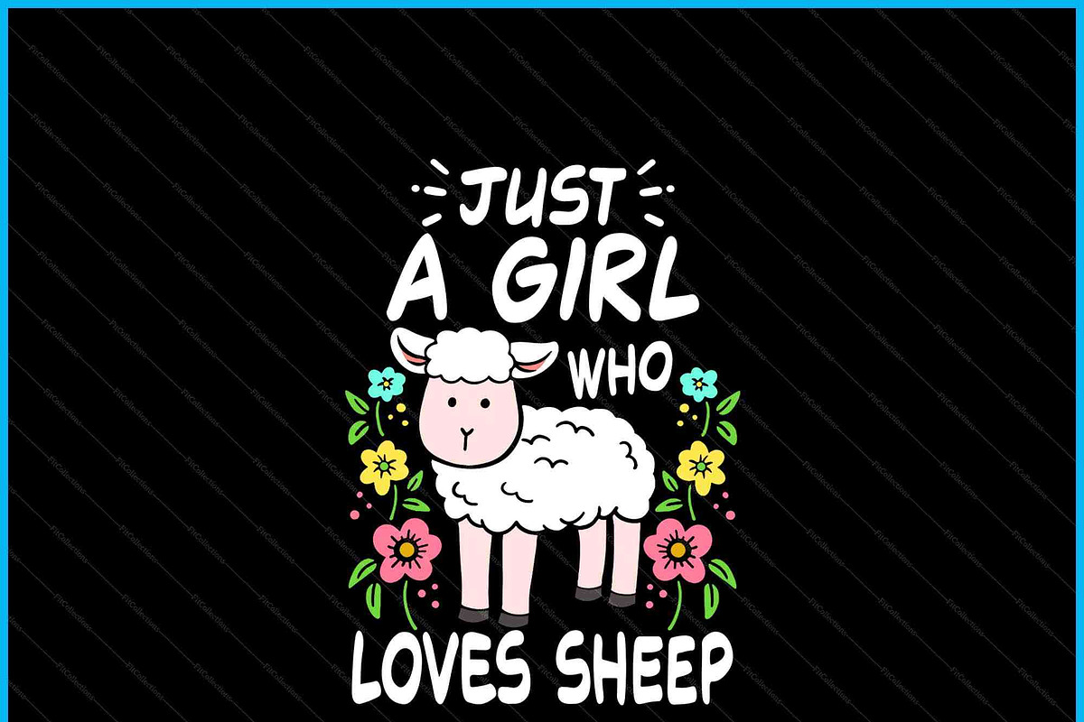 Just A Girl Who Loves Sheep SVG PNG, a Graphic by Creativeusart (Photo 3 of 4)