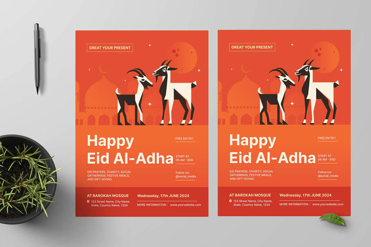 Happy Eid Al-Adha, a Flyer Template by Annora Studio (Photo 2 of 5)