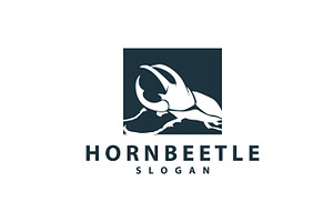 Beetle Logo Design Simple Silhouette