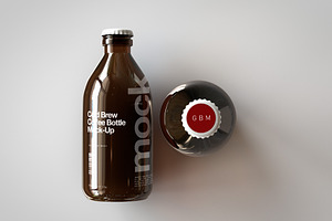 Cold Brew Coffee Bottle Mock-Up