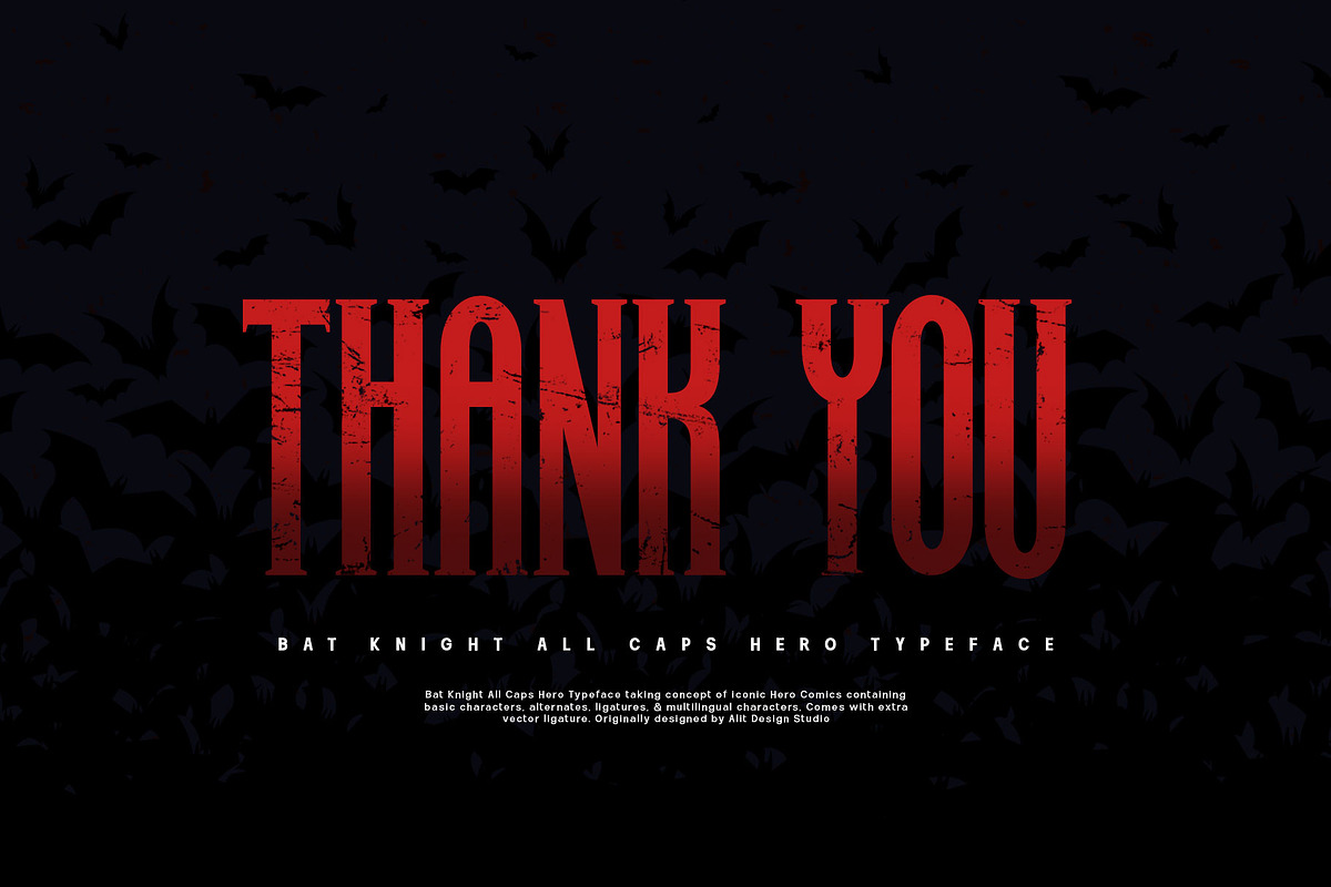 Bat Knight Typeface, a Font by alit design (Photo 19 of 19)