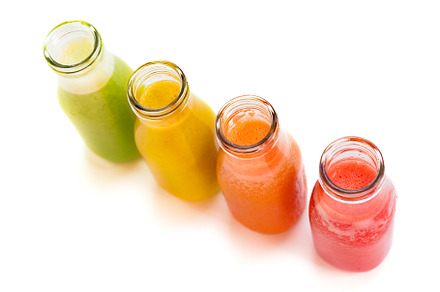 Colourful smoothie juice bottles iso containing juice, bottle, and isolated