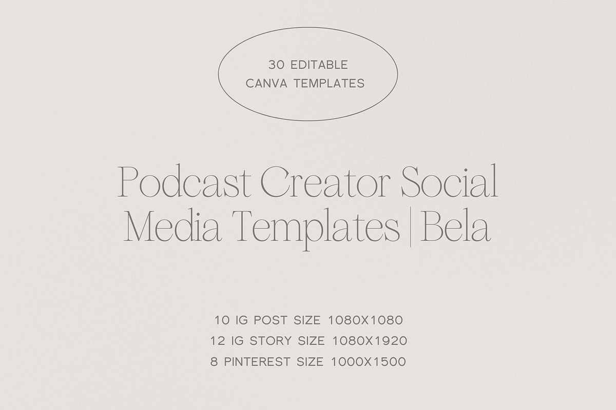Bela | Podcast Canva Template, a Social Media Template by With Faith & Love (Photo 2 of 12)