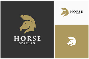 Horse Stallion Spartan Greek Logo, a Branding & Logo Template by ika trisiana