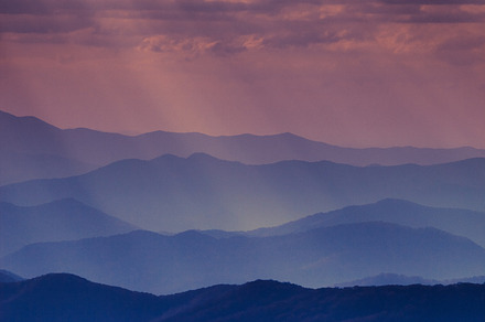 Sunset in the great smoky mountains featuring great smoky, great smoky