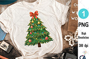 Glitter Christmas Tree Coquette Bow, an Illustration by Creative Art (Thumbnail 2 of 6)