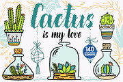 Cacti and succulents design set 140+, an Object Graphic by Live line (Thumbnail 1 of 8)