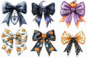 Watercolor Spooky Momma Bow PNG, an Illustration by Craft Nest (Thumbnail 5 of 6)