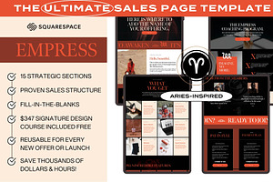 Empress Squarespace Sales Template