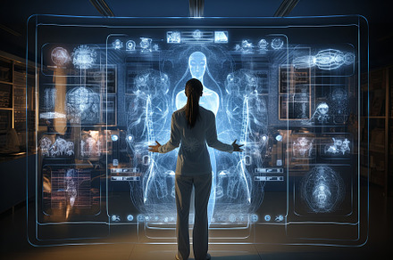 Virtual screen interface with labora, an Abstract Photo by Pixeness