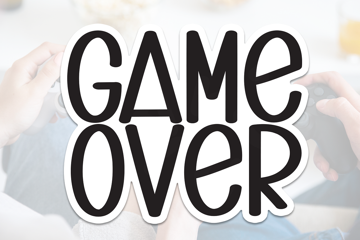 Game Over | Script Font, a Script Font by Scratchones (Photo 1 of 8)
