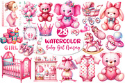 Pink Baby Girl Nursery Clipart, an Icon by Dream Creation (Thumbnail 1 of 6)