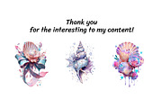 Pastel Sea Shell Clipart - 13 PNG, an Animal Illustration by InkyQueenArt (Thumbnail 6 of 6)