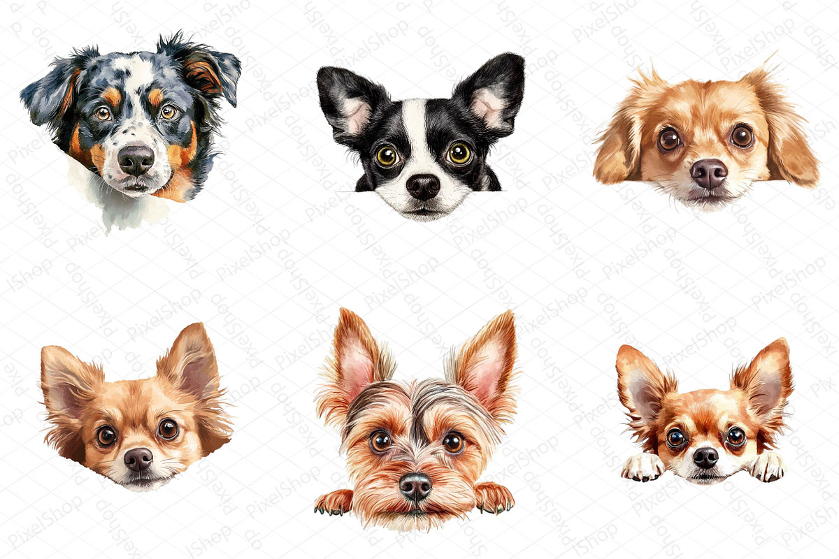 Peeking Dog Breed Clipart, an Illustration by DreamPrint404 (Photo 4 of 6)