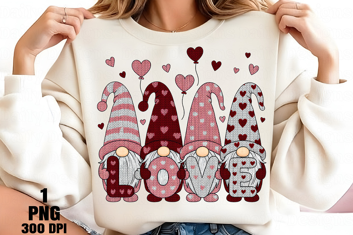 Valentine’s Day Love Gnome PNG, an Illustration by Daily.Designs (Photo 2 of 3)