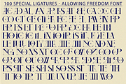 Allowing Freedom - Ligature Font, a Serif Font by 177Studio (Thumbnail 8 of 9)