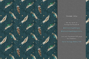 Duck Feathers Seamless Pattern Steel, a Pattern Graphic by Tatra Cottage Designs (Thumbnail 4 of 4)