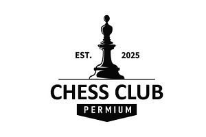 chess logo concept vintage retro, a Branding & Logo Template by Maylianaw28