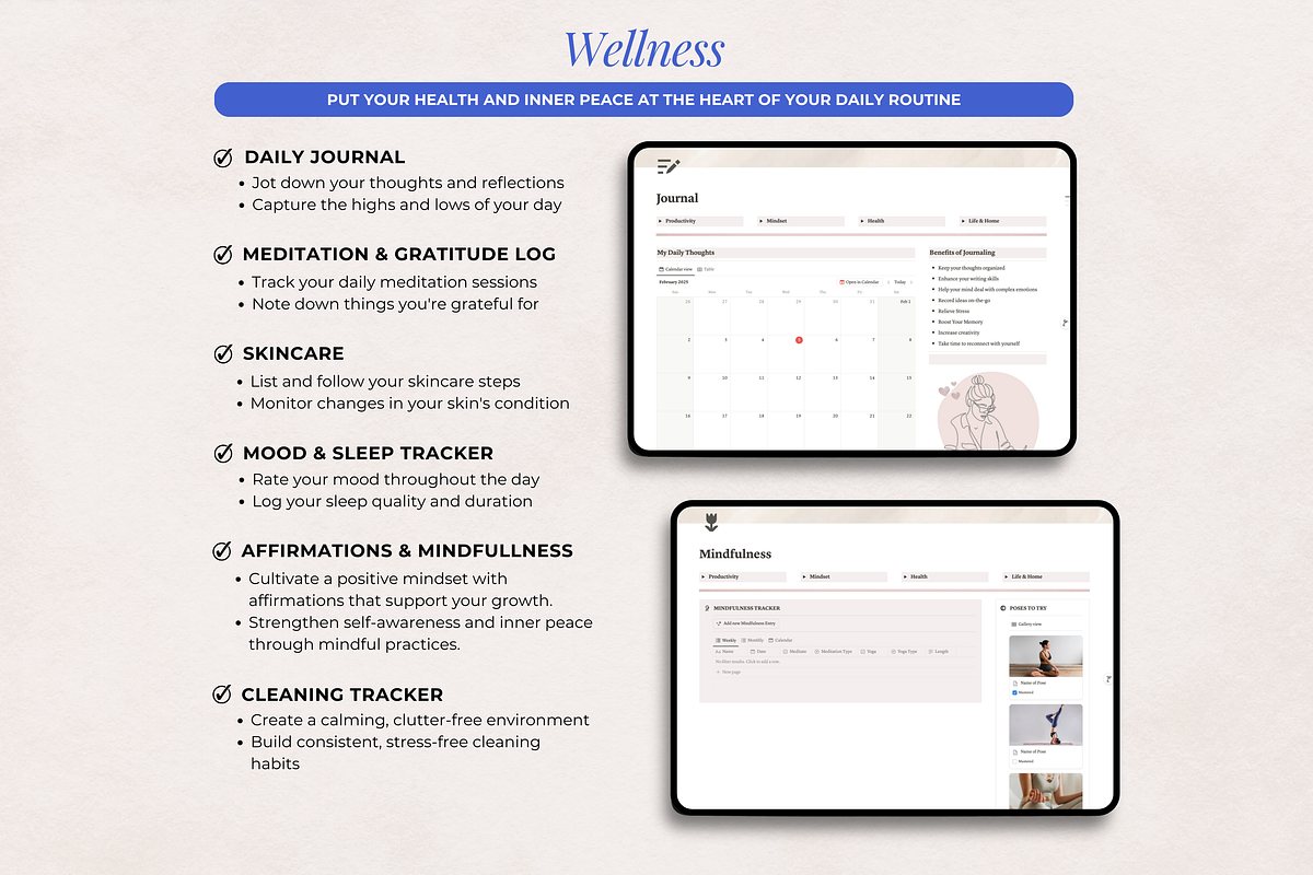 Notion Life Planner Template, an App Template by The Thrive Society (Photo 7 of 10)