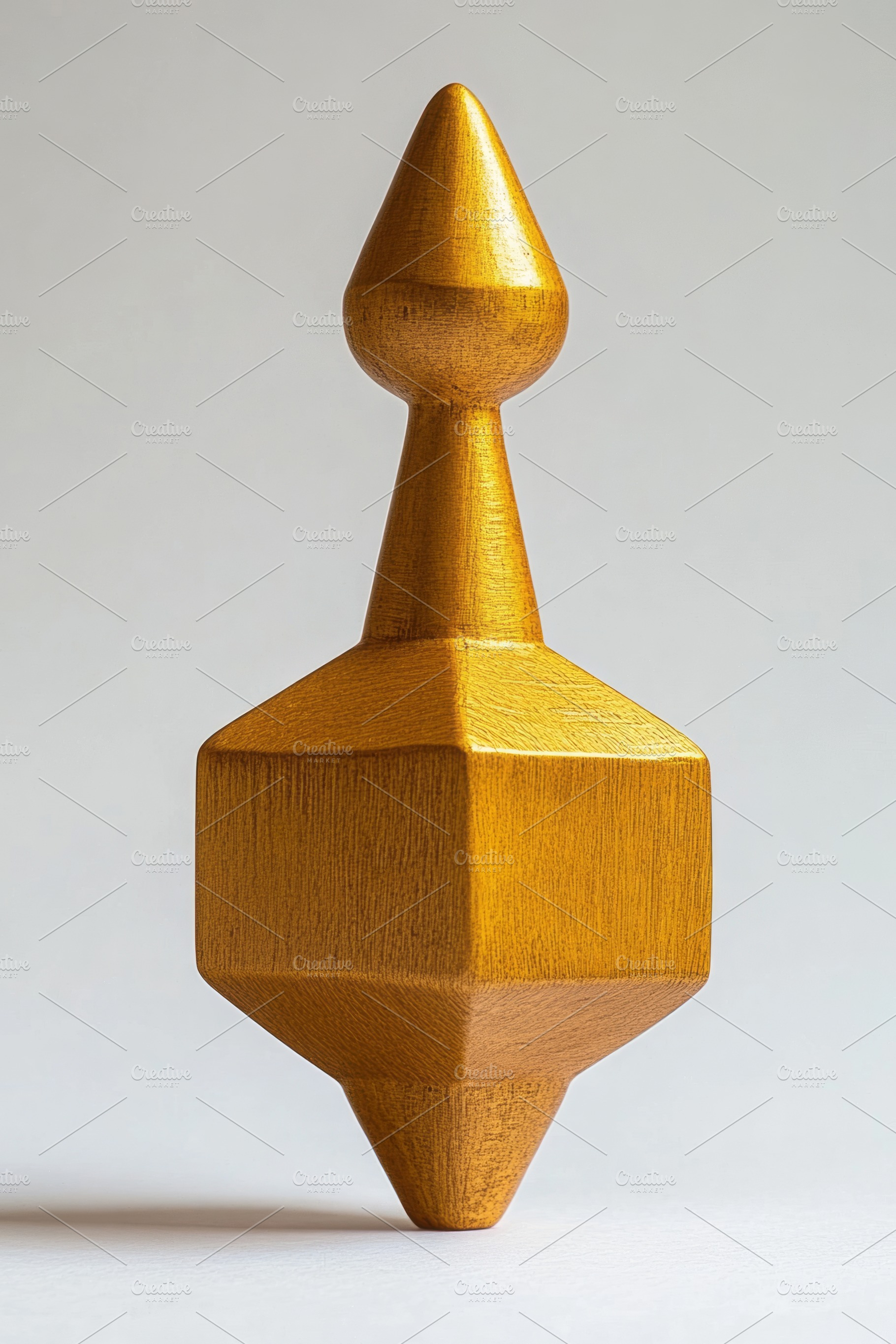 A beautifully crafted wooden spinning top in a sleek, minimalist design, showca, a Background Photo by ImageMir