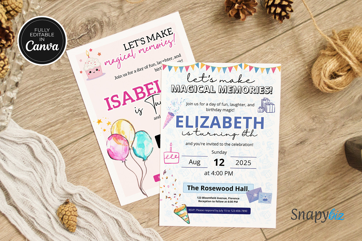 Birthday Invitation For Kids, an Invitation Template by Snapybiz (Photo 10 of 10)
