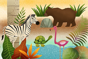 Jungle Land Illustration