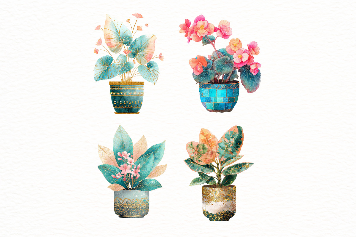 Spring Houseplants Clipart, an Illustration by Designworld (Photo 5 of 5)