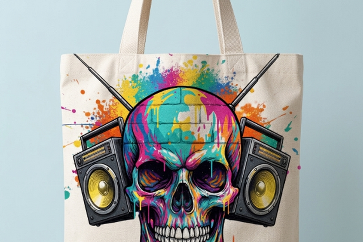Graffiti Boombox Skull Art, a Shirt Mockup by Vector Stall (Photo 13 of 14)