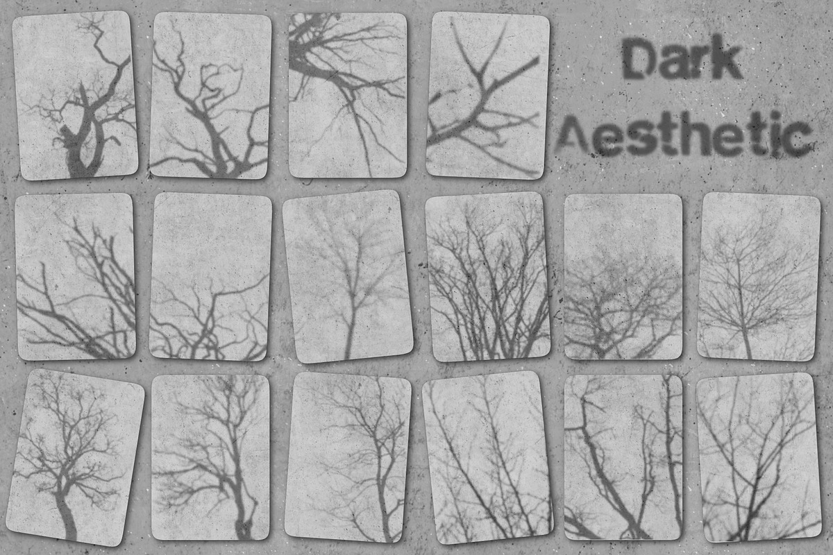 Tree shadow overlay stamps Procreate, a Brush Add-On by TheWhiteCatLab (Photo 3 of 9)