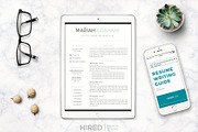 Modern Resume design + Cover Letter, a Resume Template by HIRED Design Studio (Thumbnail 5 of 10)