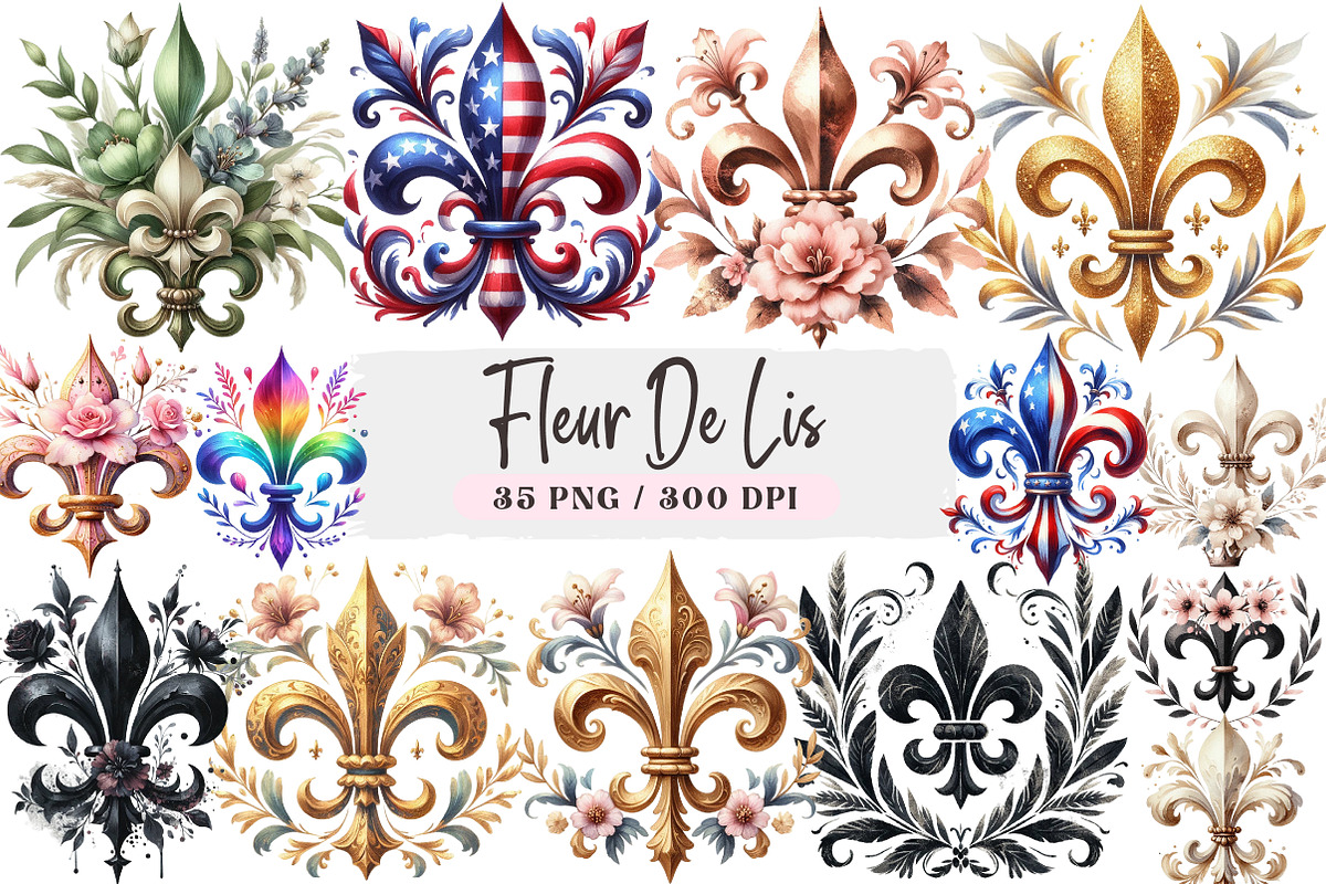 Fleur De Lis Png, an Illustration by DreamArtGraphic (Photo 1 of 4)