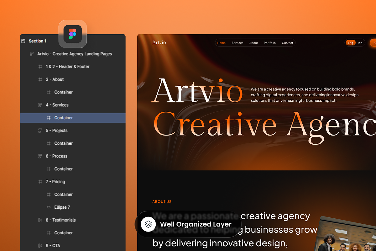 Artvio -Creative Agency Landing Page preview 2