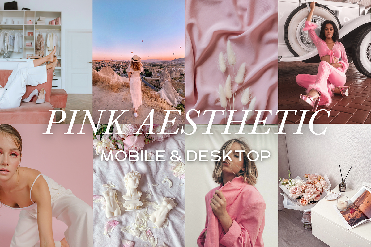 15 Pink Aesthetic Lightroom Presets, a Preset Add-On by LWPRESETS (Photo 1 of 7)