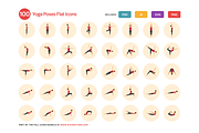 Yoga Poses Flat Icons Set, an Icon by Vectopus.com (Thumbnail 2 of 5)