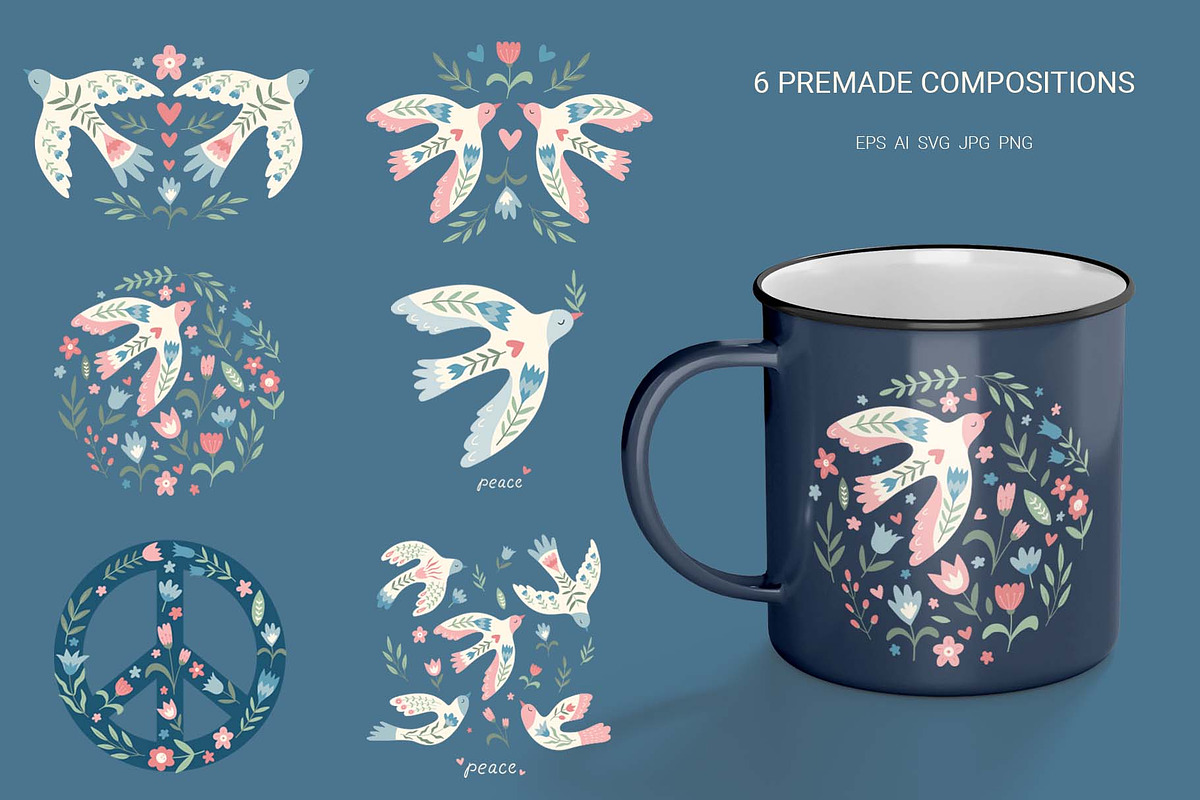 Birds and Flowers. Folk Art, a Decorative Illustration by Irina Ostapenko (Photo 4 of 9)