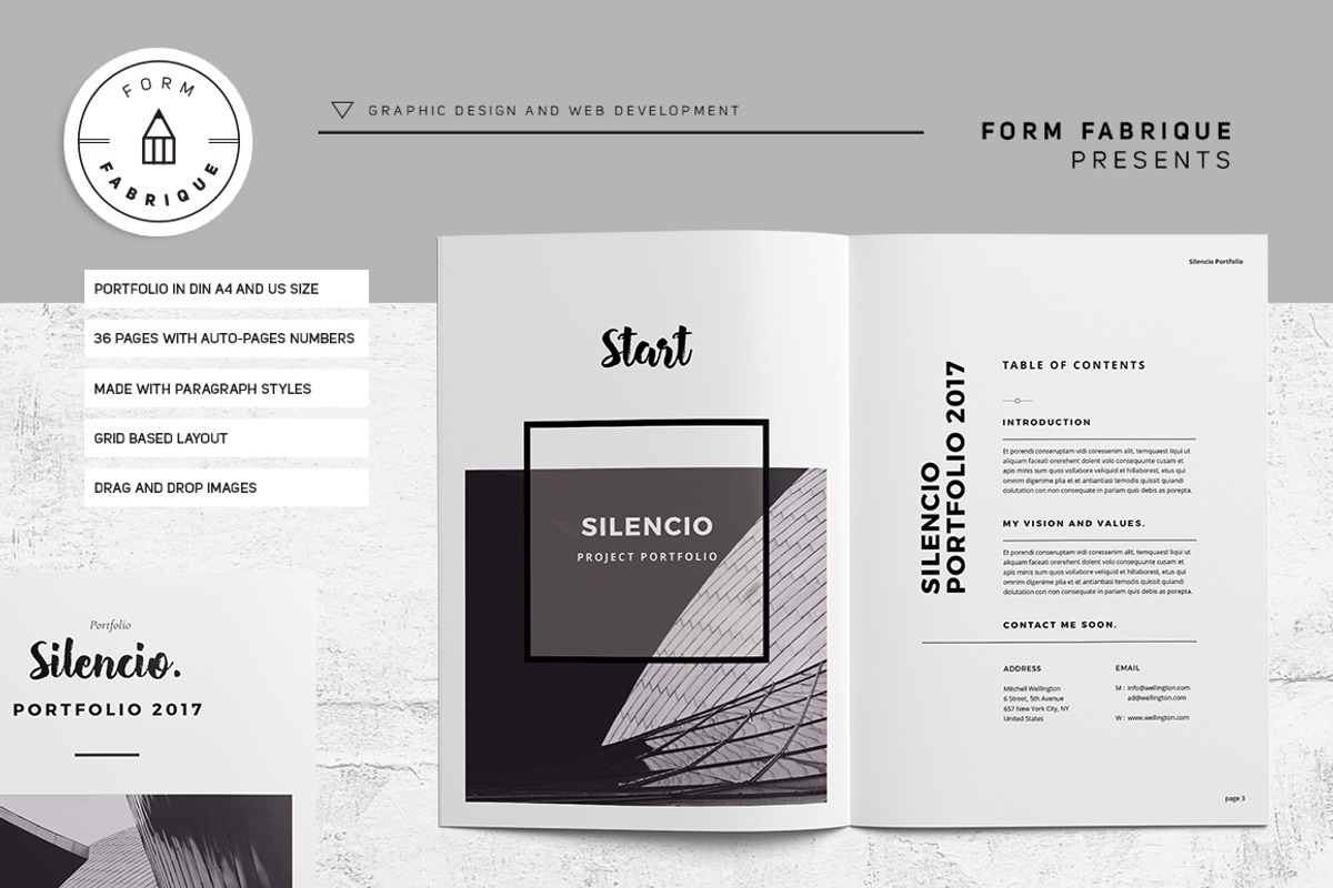 Silencio Portfolio, a Brochure Template by Form Fabrique (Photo 7 of 21)