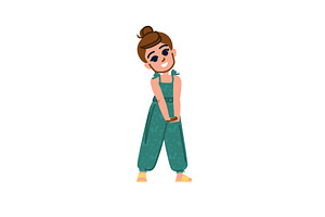 Smiling young woman with folded, a Person Illustration by pikepicture