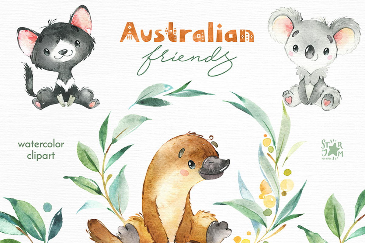 Australian Friends. Watercolor, an Animal Illustration by StarJam (Photo 1 of 2)