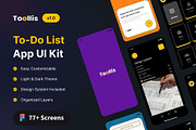 Toollis - To Do List App UI Kit, a Templates & Theme by hiddemaru (Thumbnail 1 of 6)