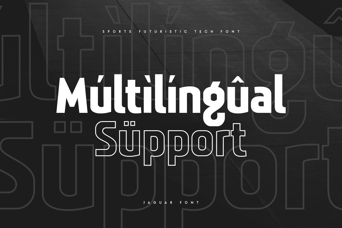 Jaguar - Sports Futuristic Tech Font, a Sans Serif Font by Hamz Studio (Photo 6 of 16)