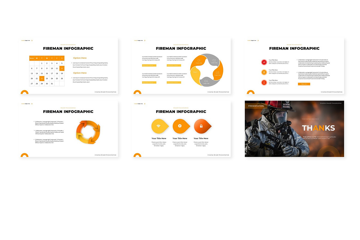 Fireman - Google Slide Template, a Presentation Template by AQR Studio