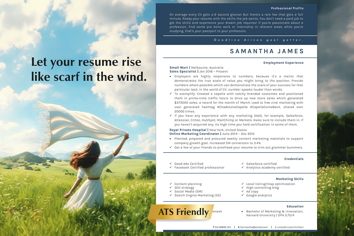 Marketing Resume Template Mac Pages, a Resume Template by Career Canvas (Photo 1 of 11)